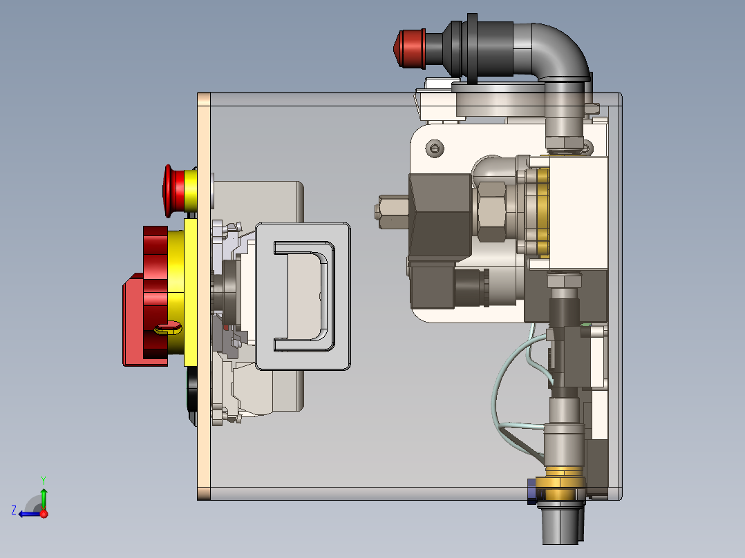 气密性检测组件右视图