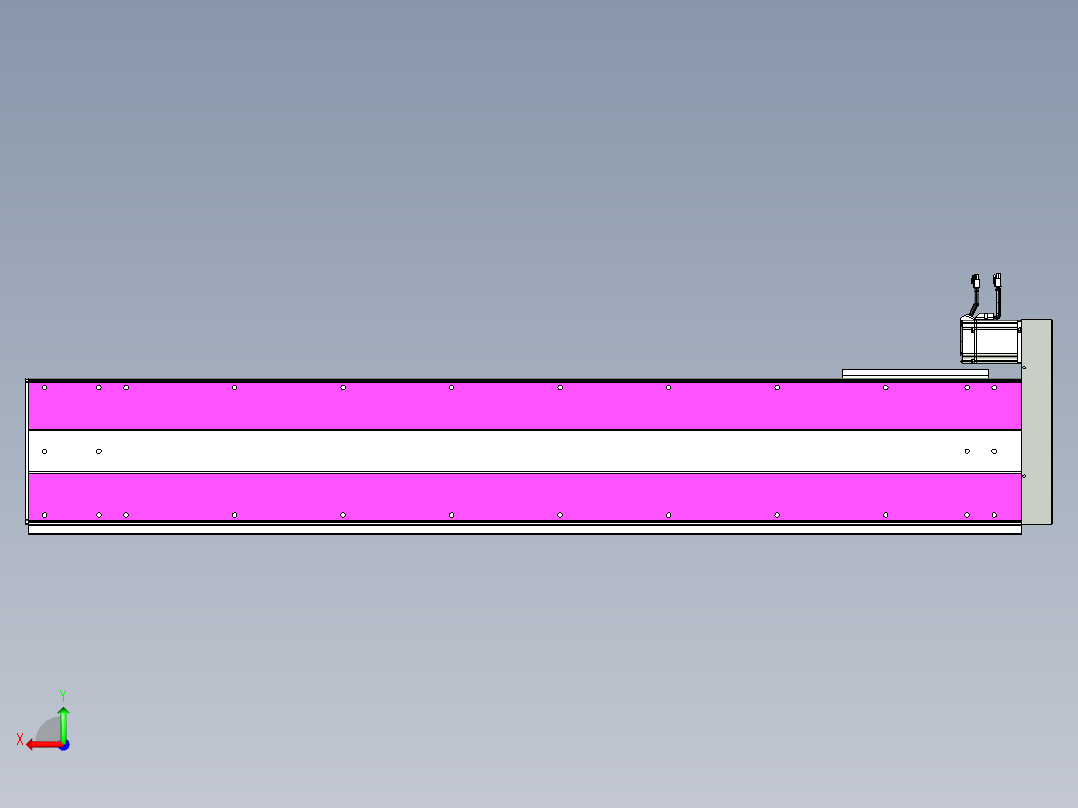 VF丝杆传动-一般环境VF27-Lxx-C-S1450-BR-ZP75-D3后视图