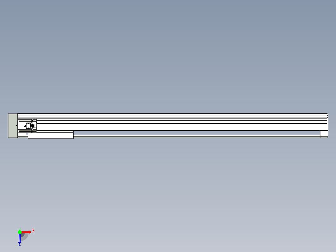 VF丝杆传动-一般环境VF27-Lxx-C-S1450-BR-ZP75-D3俯视图