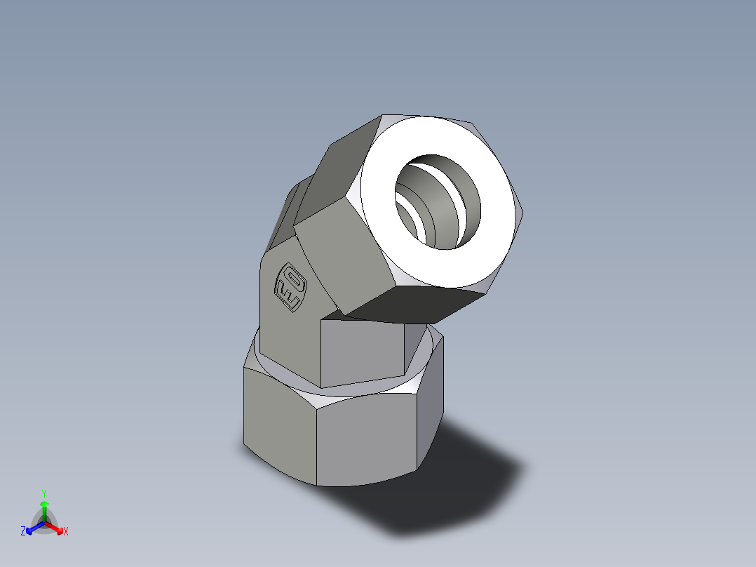 卡套式工业通用硬管接头EO_Swivel_nut_45_deg_elbow_EV20S71
