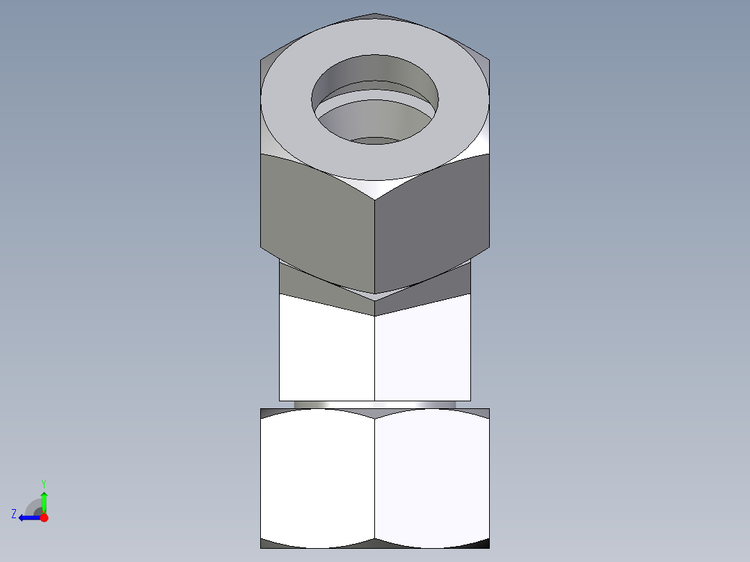 卡套式工业通用硬管接头EO_Swivel_nut_45_deg_elbow_EV20S71右视图