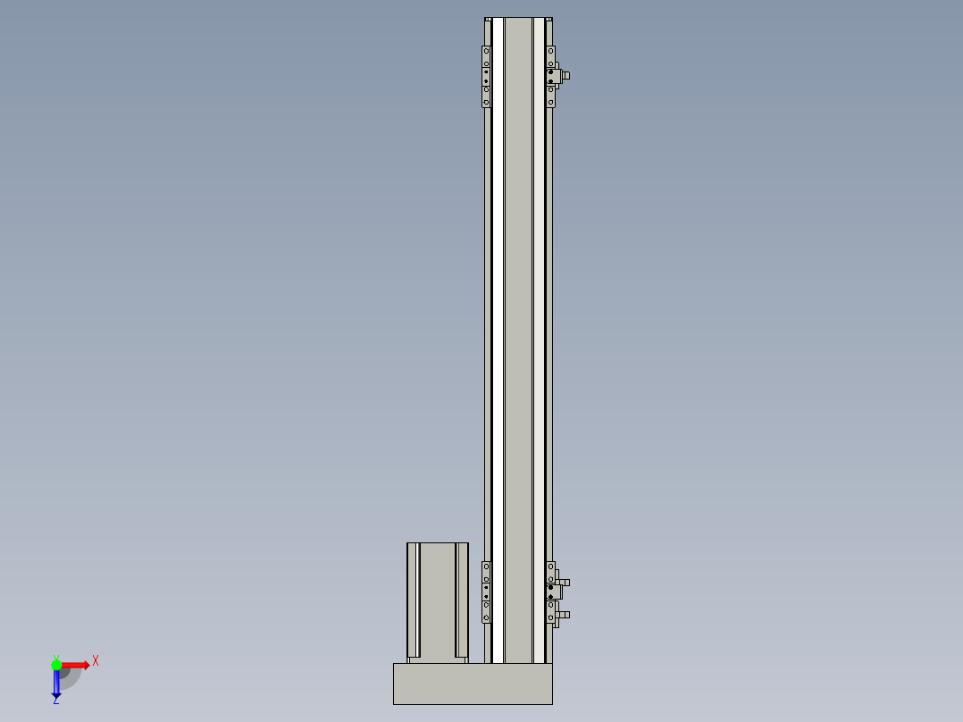 直线模组LHA6-S500-R-200W(16丝杆)设计图纸俯视图