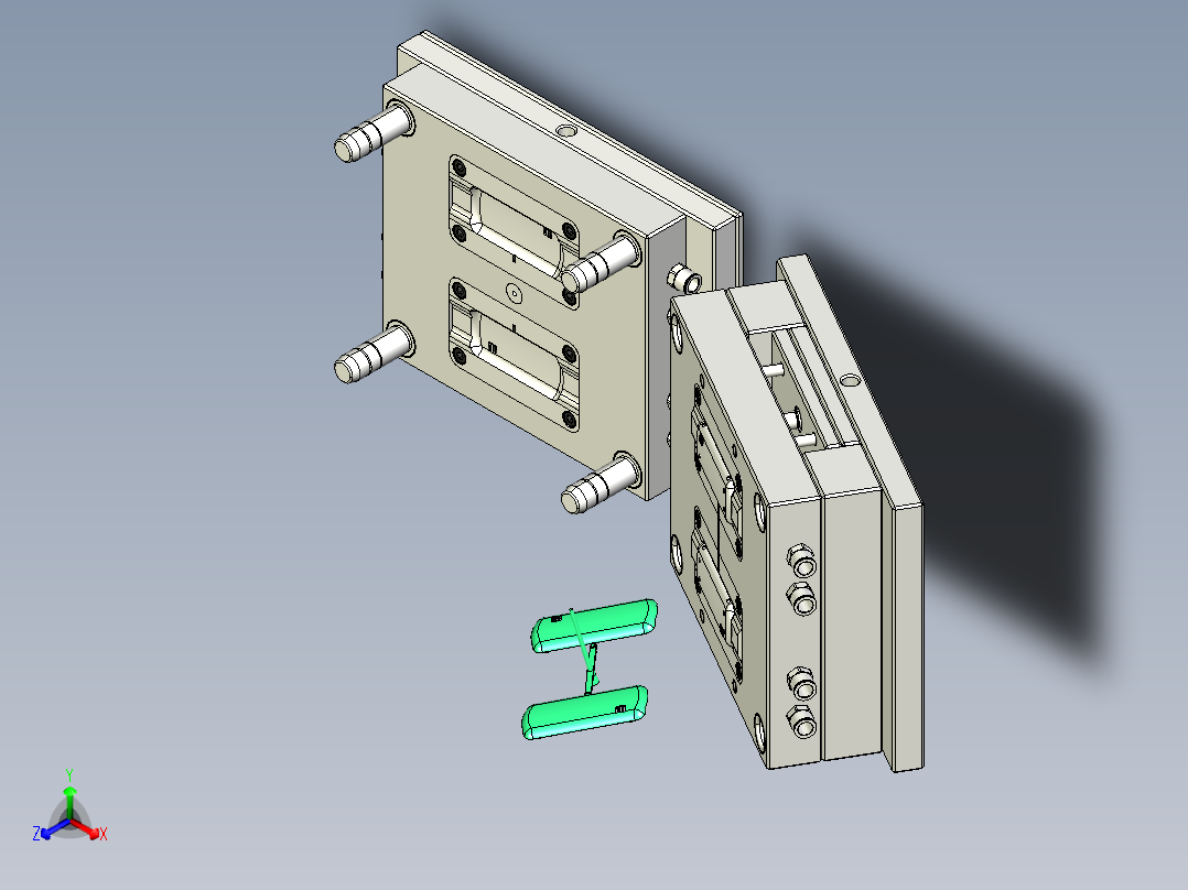 cellphone-cover-mold-1正等轴测图