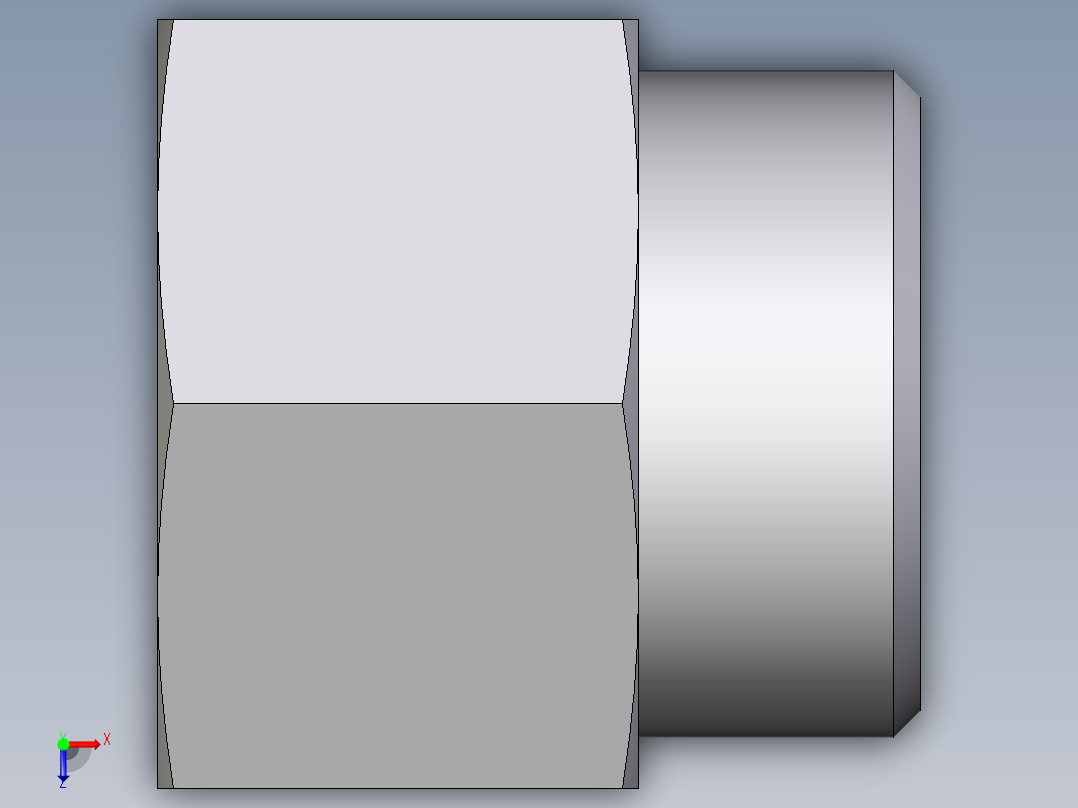 卡套式工业通用硬管接头EO_Swivel_connector_GAI38SR71X俯视图