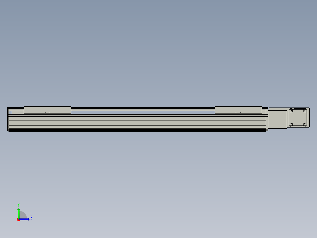 直线模组LHB21-L40-S900-BR设计图纸左视图