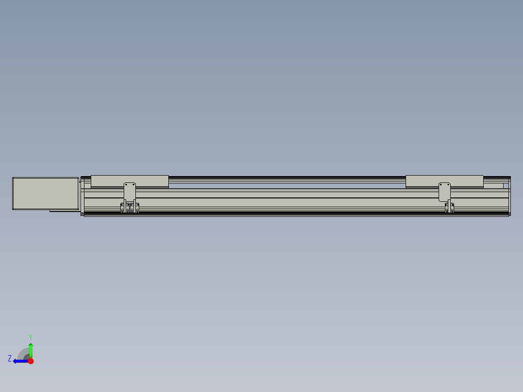直线模组LHB21-L40-S900-BR设计图纸右视图