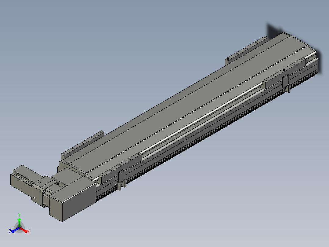 直线模组LHB21-L40-S900-BR设计图纸正等轴测图