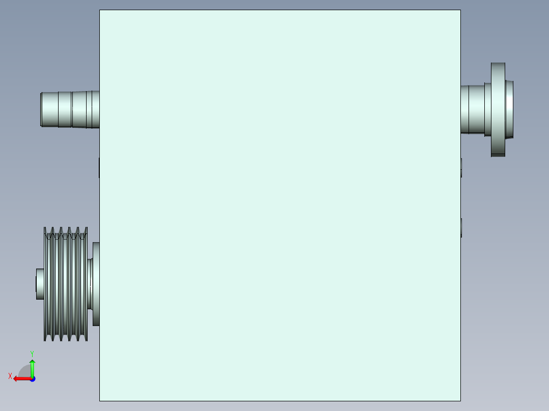 机床变速箱2后视图