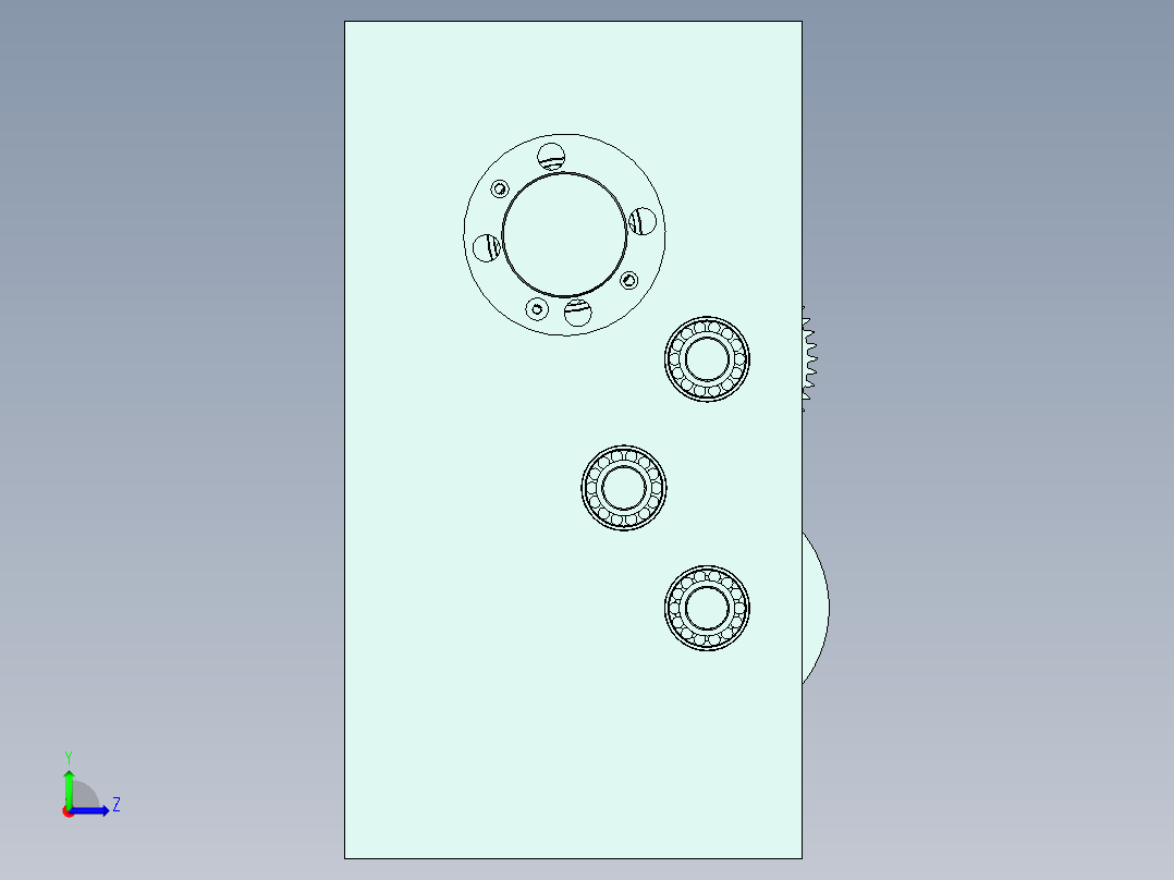 机床变速箱2左视图