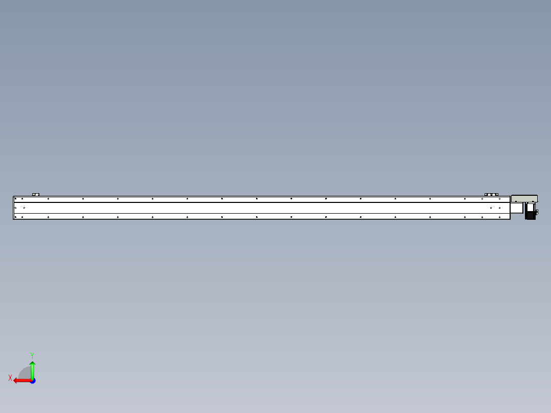 同步带滑台-半封闭B13H-L45-S2600-R-P40-D3后视图