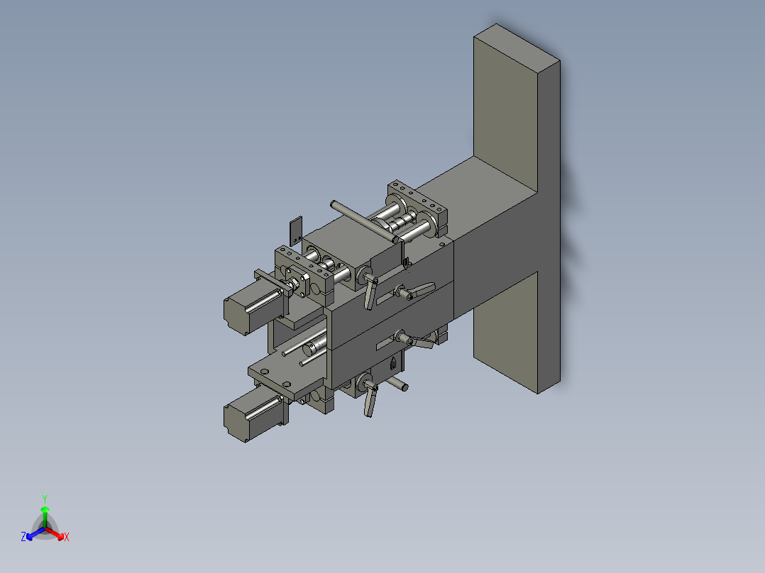 丝杆双向升降机正等轴测图