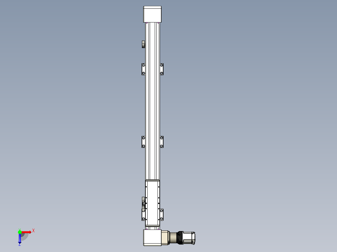 同步带滑台-欧规B8-L176-S850-L-ZP40-D3-N5俯视图