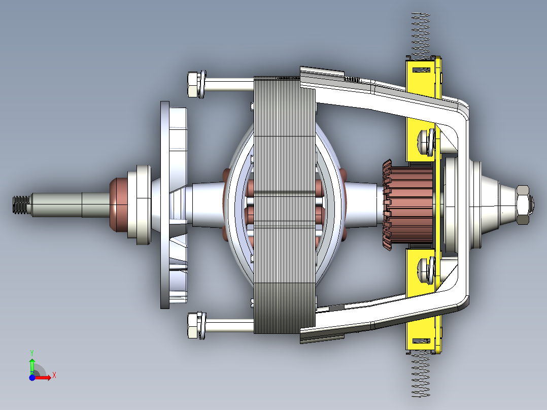 搅拌研磨设备电机前视图
