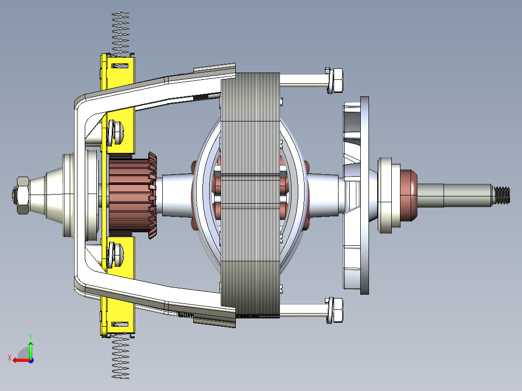 搅拌研磨设备电机后视图