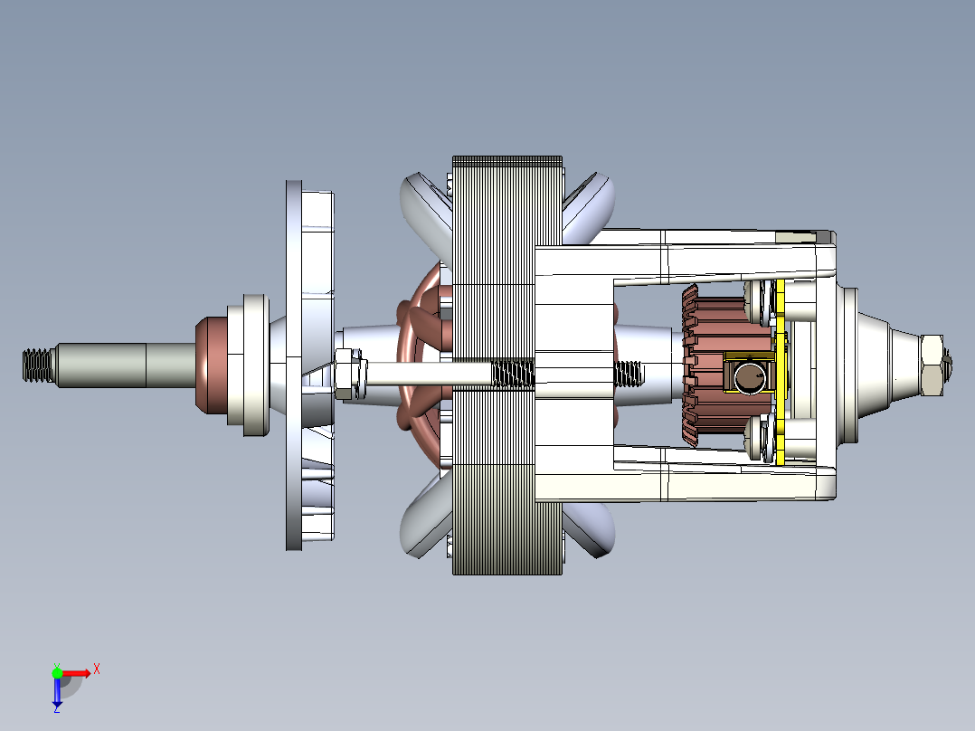 搅拌研磨设备电机俯视图