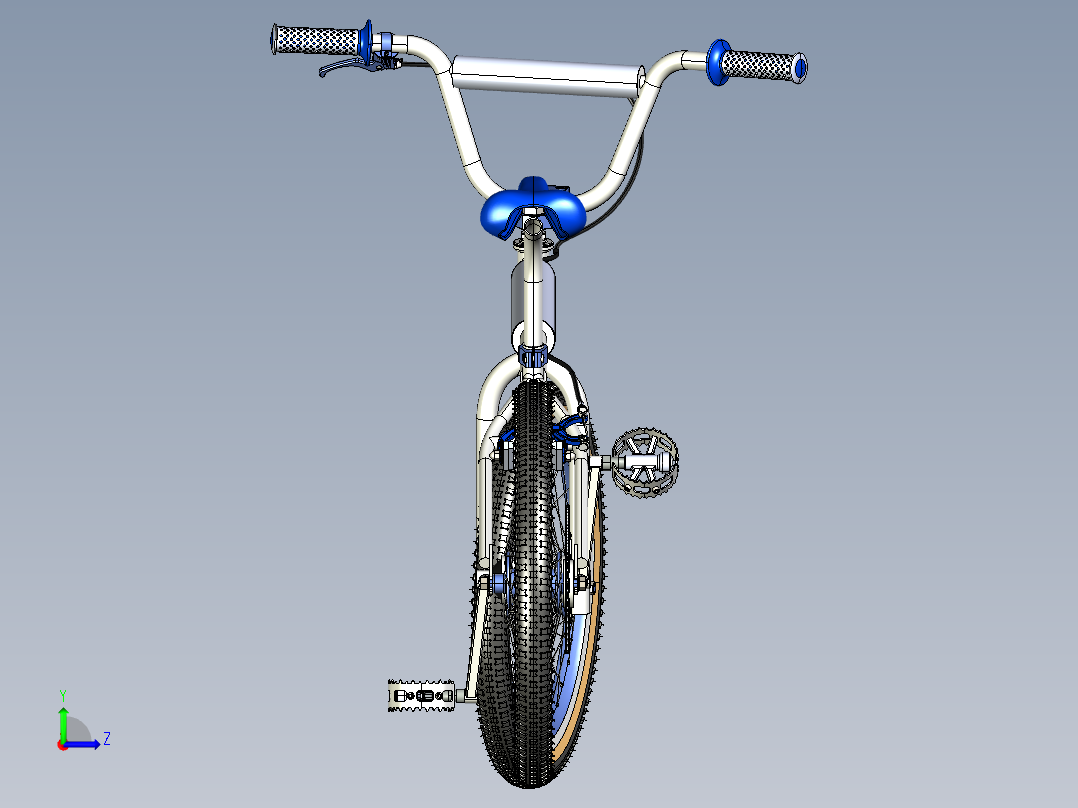 40---老式BMX自行车igs三维图纸模型设计图纸左视图