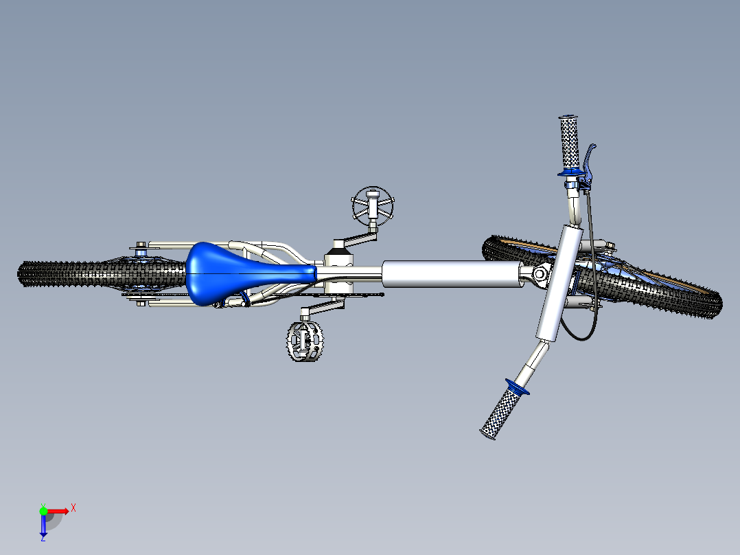 40---老式BMX自行车igs三维图纸模型设计图纸俯视图