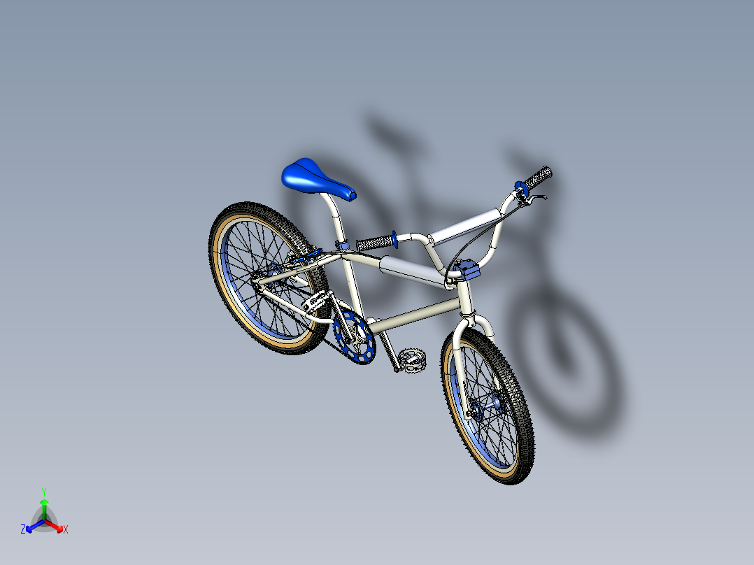 40---老式BMX自行车igs三维图纸模型设计图纸正等轴测图