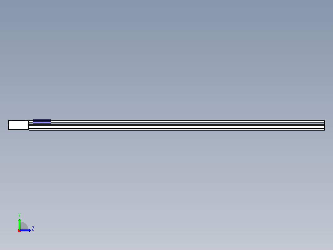 同步带滑台-半封闭B17H-L50-S2400-L-P75-D3左视图