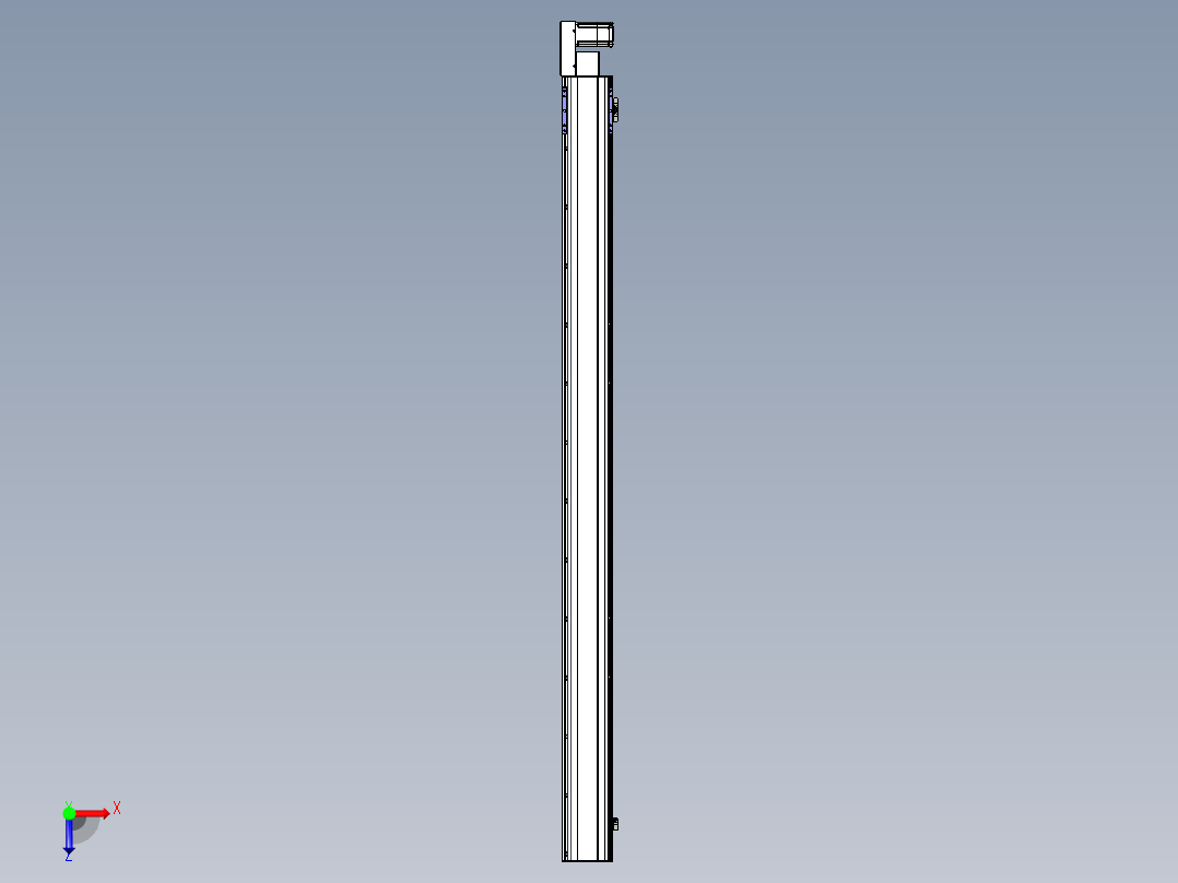 同步带滑台-半封闭B17H-L50-S2400-L-P75-D3俯视图