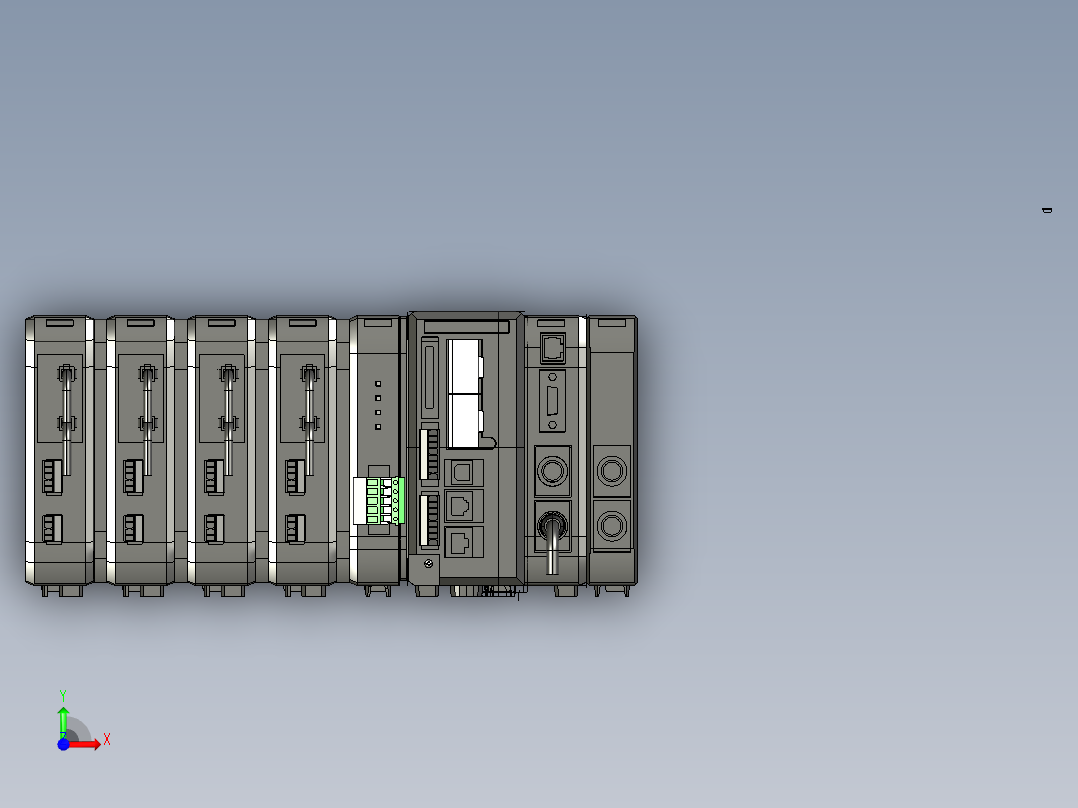 基恩士XG-7000A_7500A_EXTEND_kc图纸模型前视图
