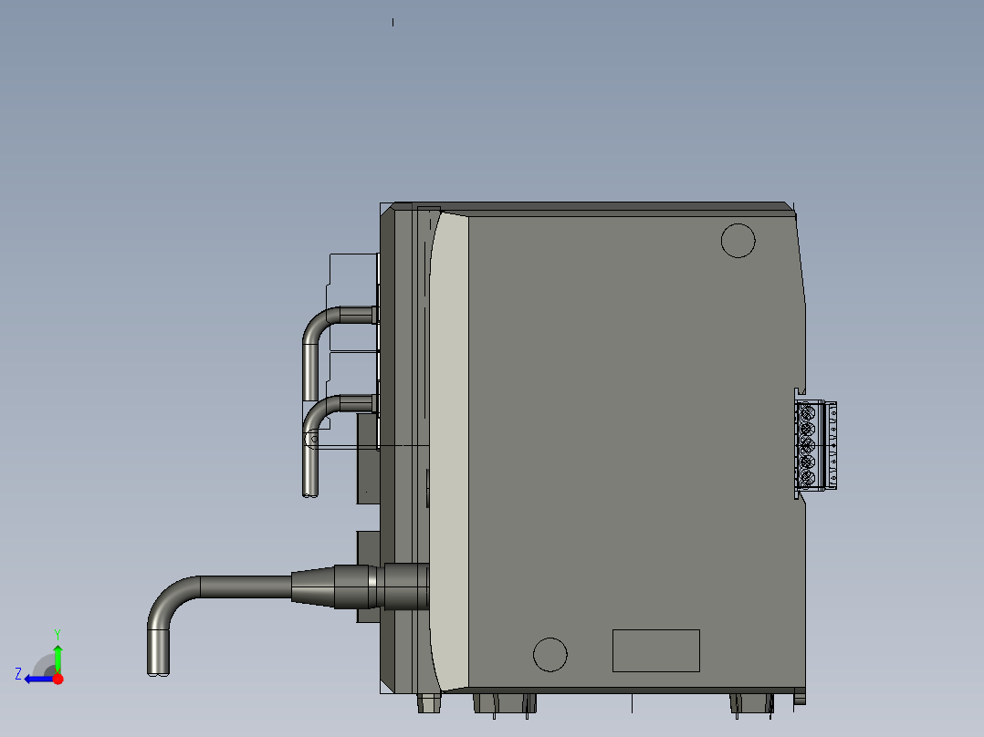 基恩士XG-7000A_7500A_EXTEND_kc图纸模型右视图
