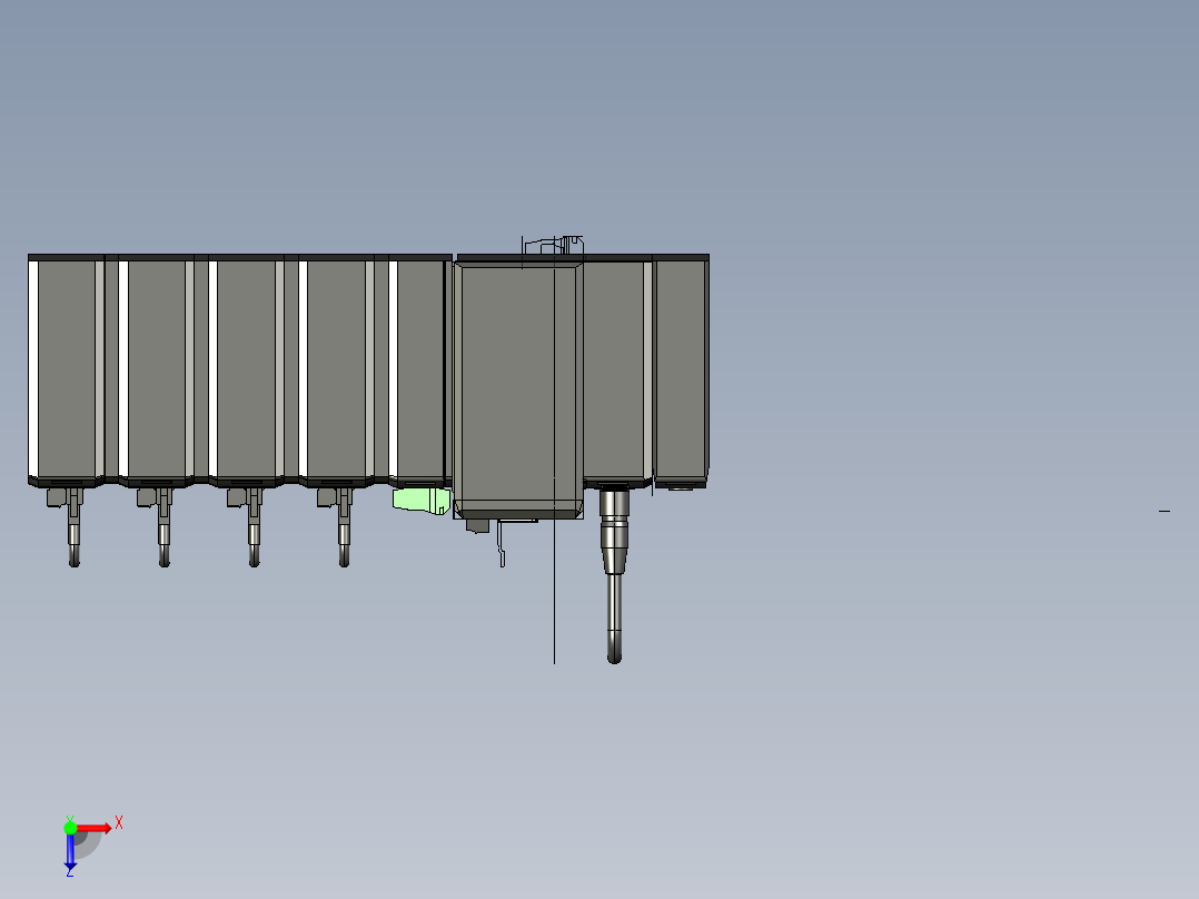 基恩士XG-7000A_7500A_EXTEND_kc图纸模型俯视图
