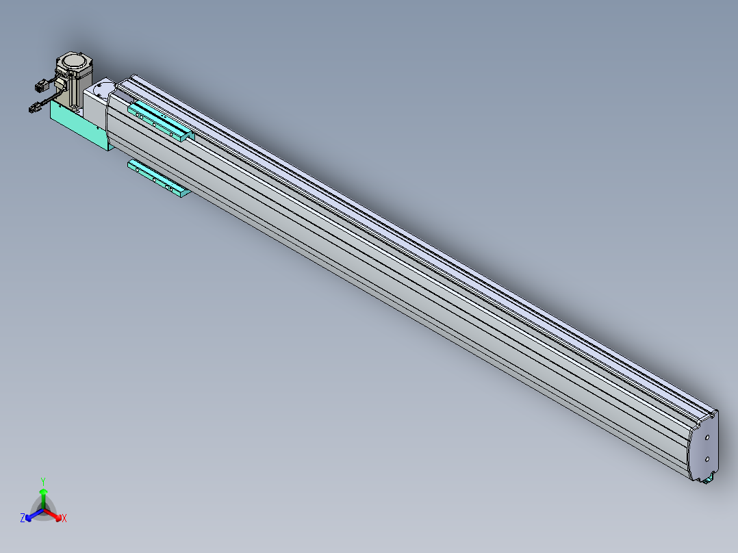 威洛博VBF同步带传动一般环境VBF14-L45-S1250-BL-ZP40-C3正等轴测图