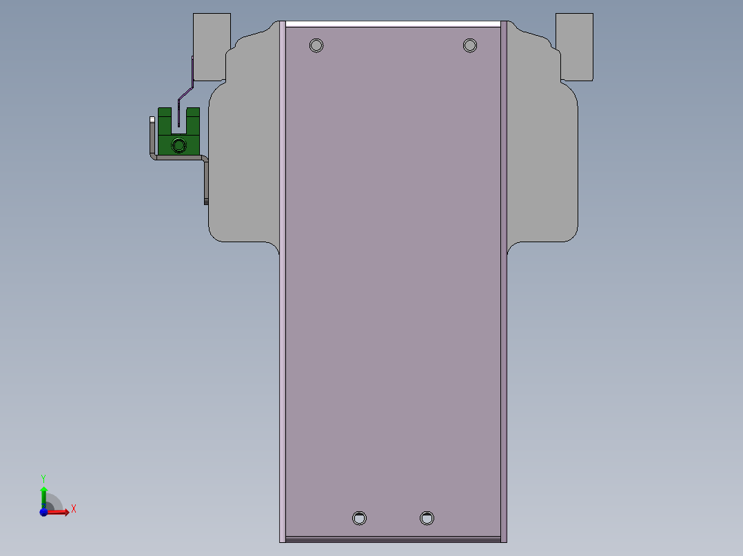 电动滑台模组SDN120下折模型前视图