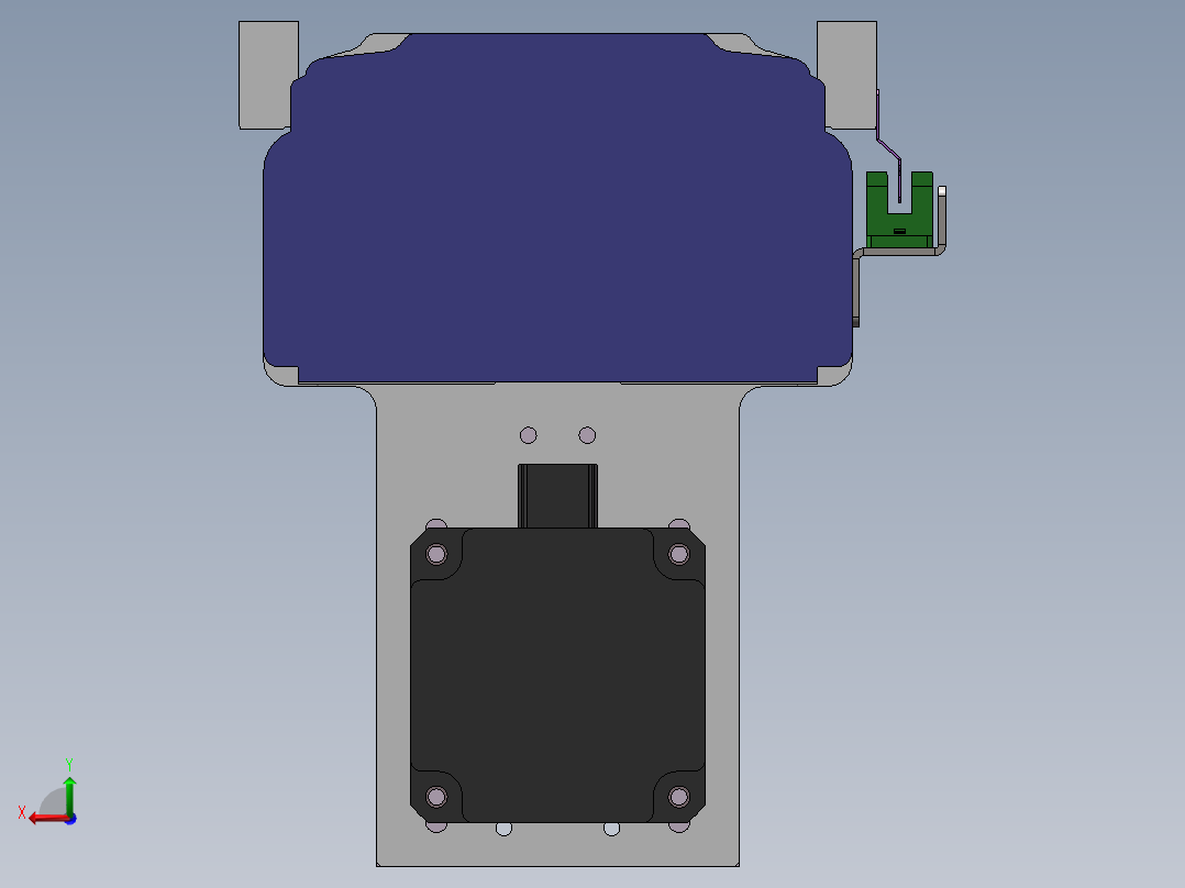 电动滑台模组SDN120下折模型后视图
