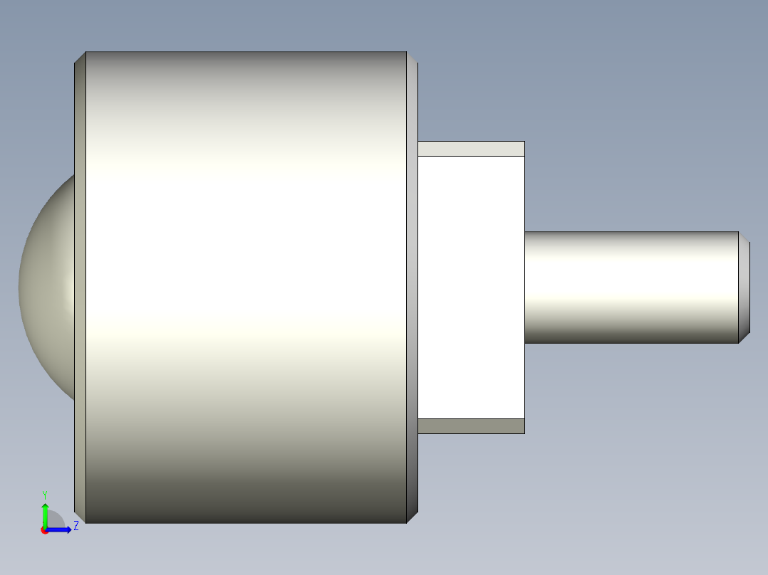 下向型萬向滾珠28,48-3D多系列多零件图纸模型左视图