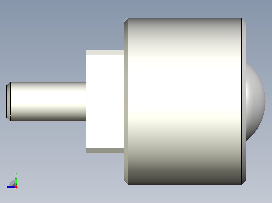下向型萬向滾珠28,48-3D多系列多零件图纸模型右视图