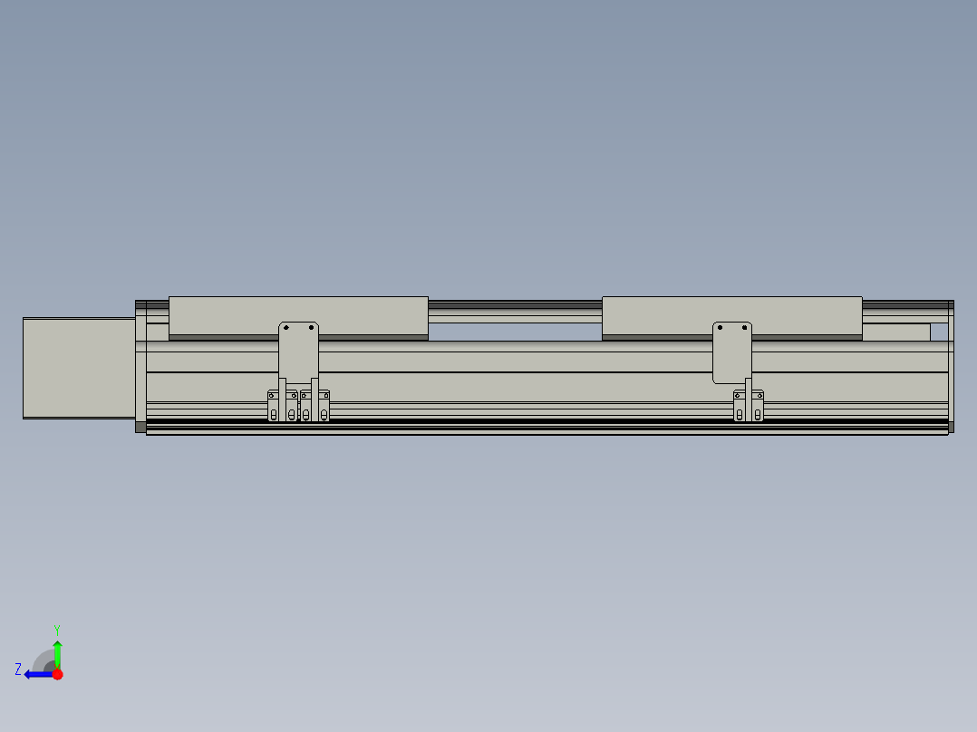 直线模组LHB21-L40-S350-R(B)设计图纸右视图