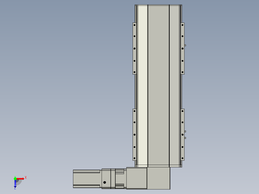直线模组LHB21-L40-S350-R(B)设计图纸俯视图