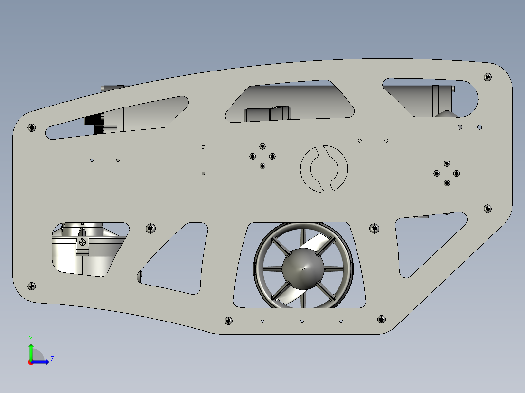 水下潜航器SOLIDWORKS 2012, STEP _ IGES左视图