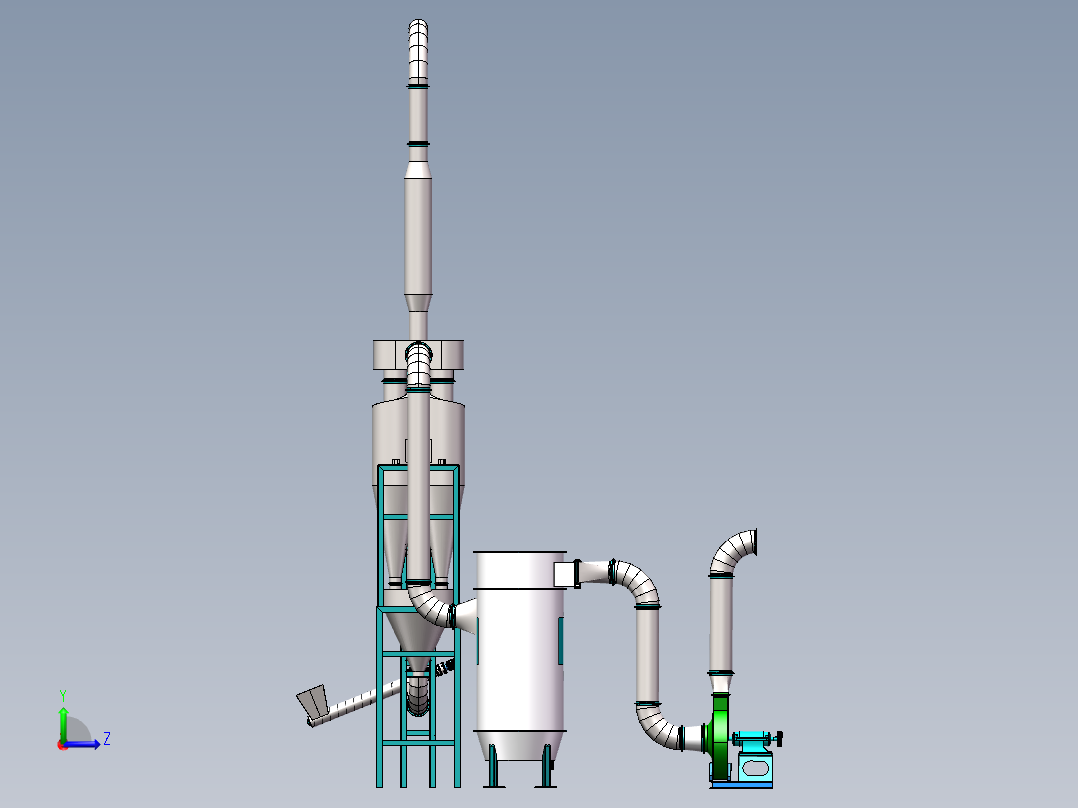 QG10型气流烘干机左视图