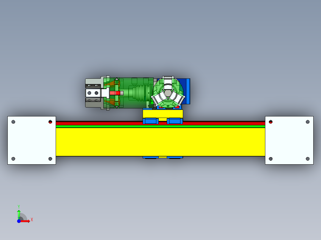 JX332-MAR08 五自由度桁架机器人与PROE仿真设计前视图