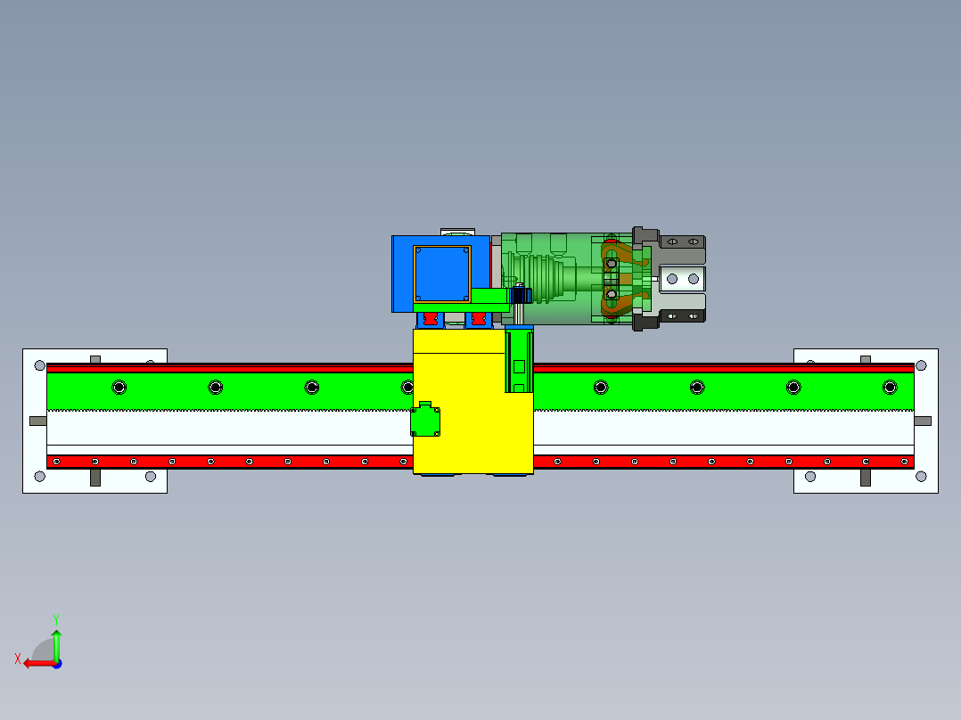 JX332-MAR08 五自由度桁架机器人与PROE仿真设计后视图