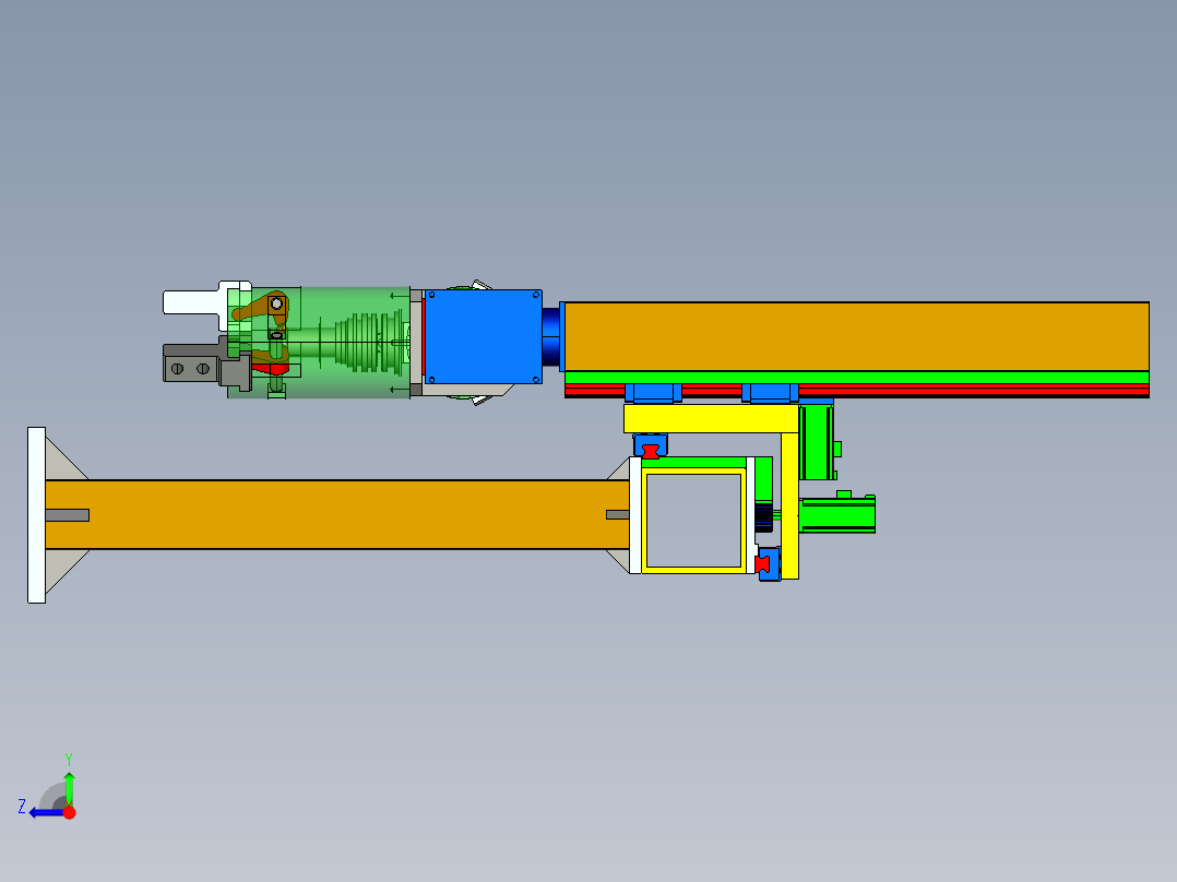 JX332-MAR08 五自由度桁架机器人与PROE仿真设计右视图