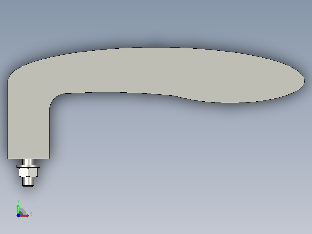 取手(塑膠)KW-3D多系列多零件图纸模型前视图