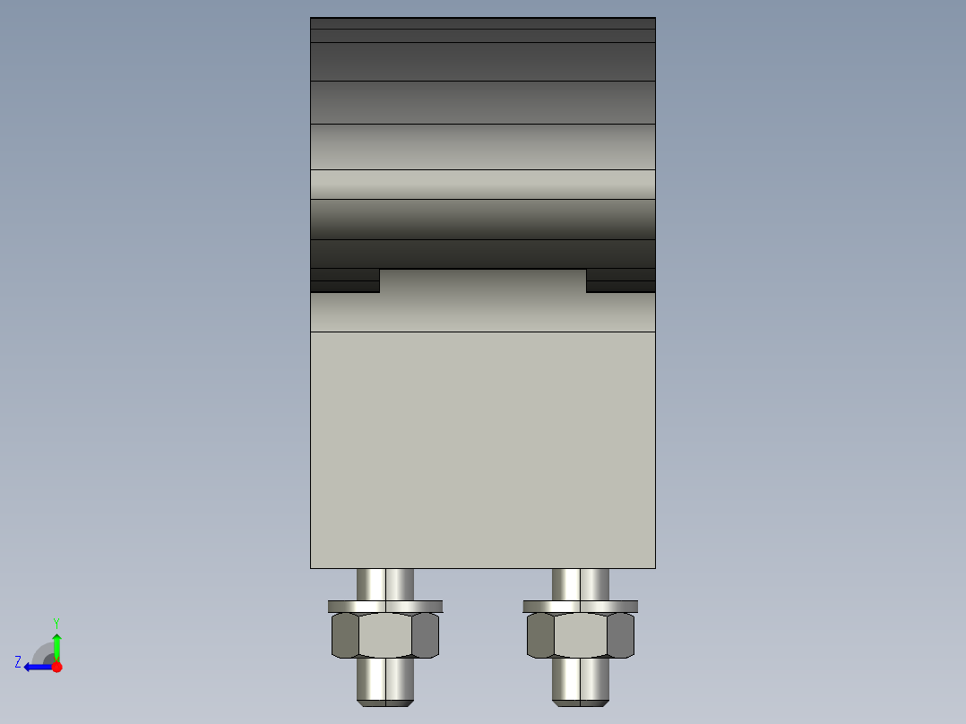 取手(塑膠)KW-3D多系列多零件图纸模型右视图