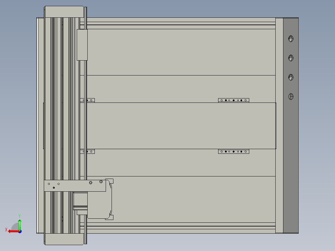 同步带桌面式平台B441-57步进版后视图