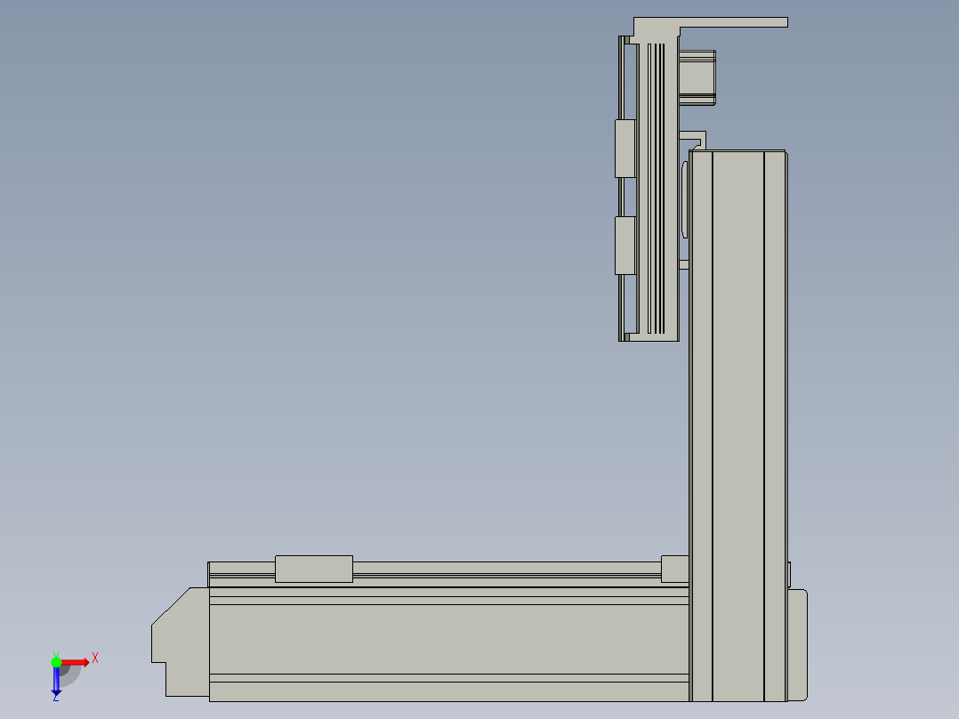 同步带桌面式平台B441-57步进版俯视图