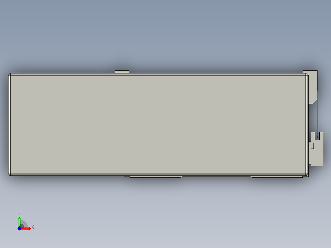 直线模组LHA21-S1600-R设计图纸前视图