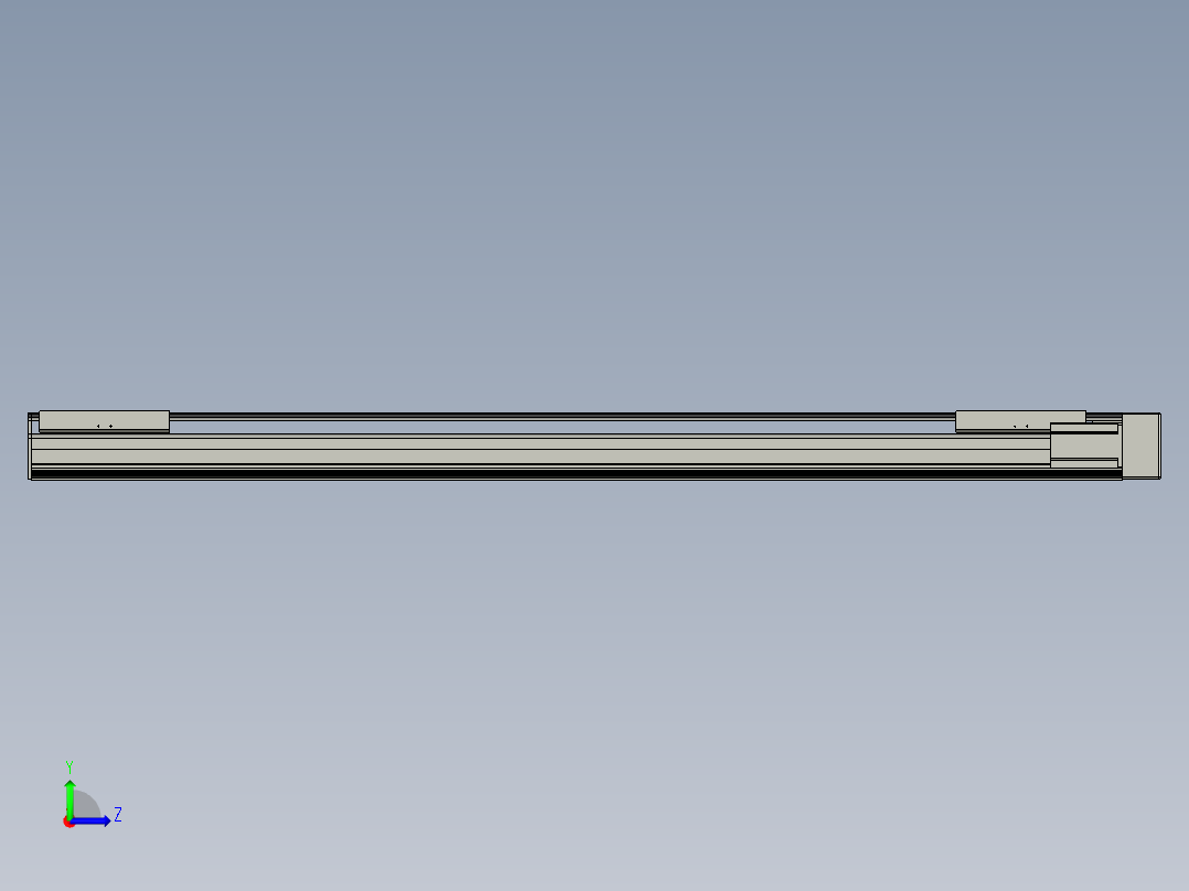 直线模组LHA21-S1600-R设计图纸左视图