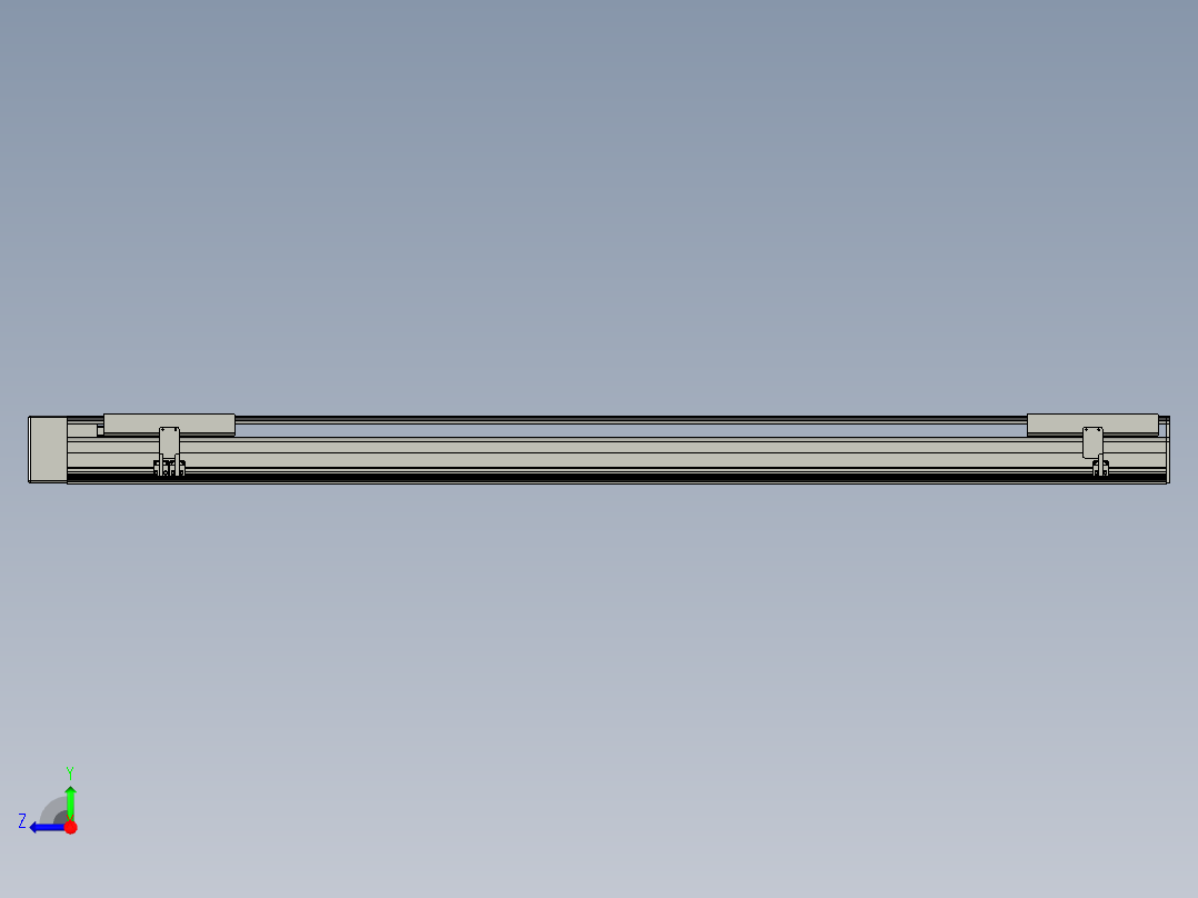 直线模组LHA21-S1600-R设计图纸右视图