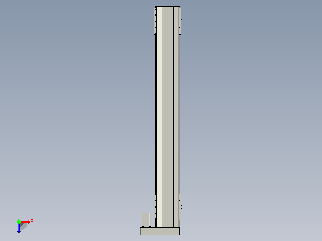 直线模组LHA21-S1600-R设计图纸俯视图