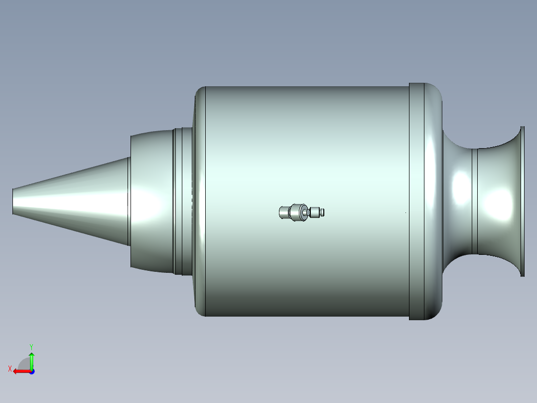 折流燃烧室后视图