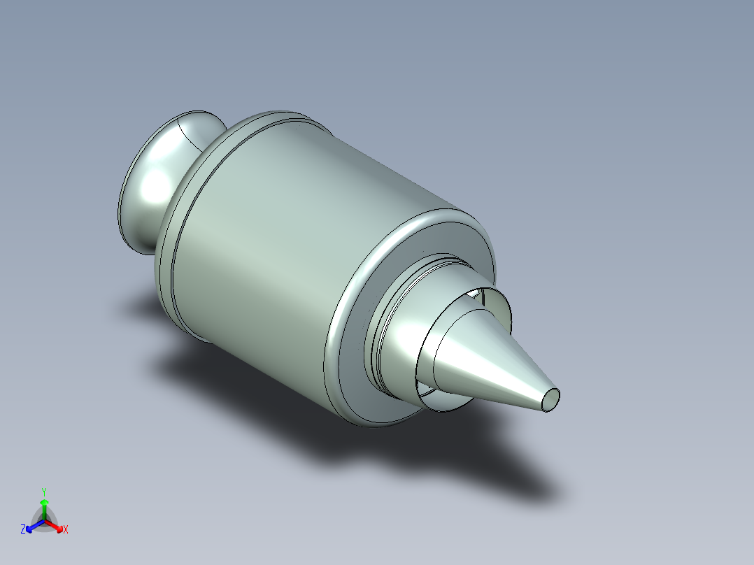 折流燃烧室正等轴测图