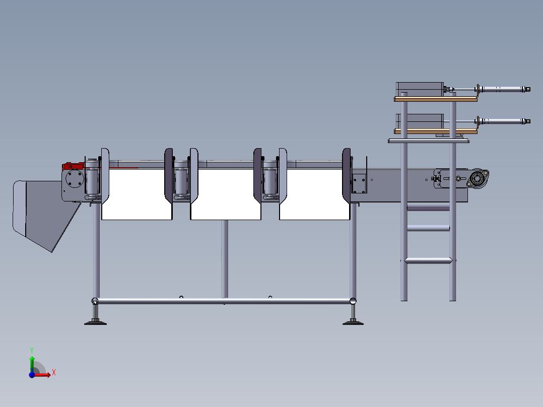 链板输送机（链板给料机）前视图
